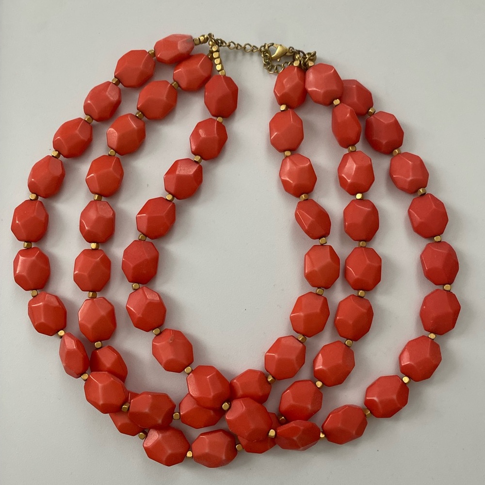 Fashion Coral Statement Necklace
